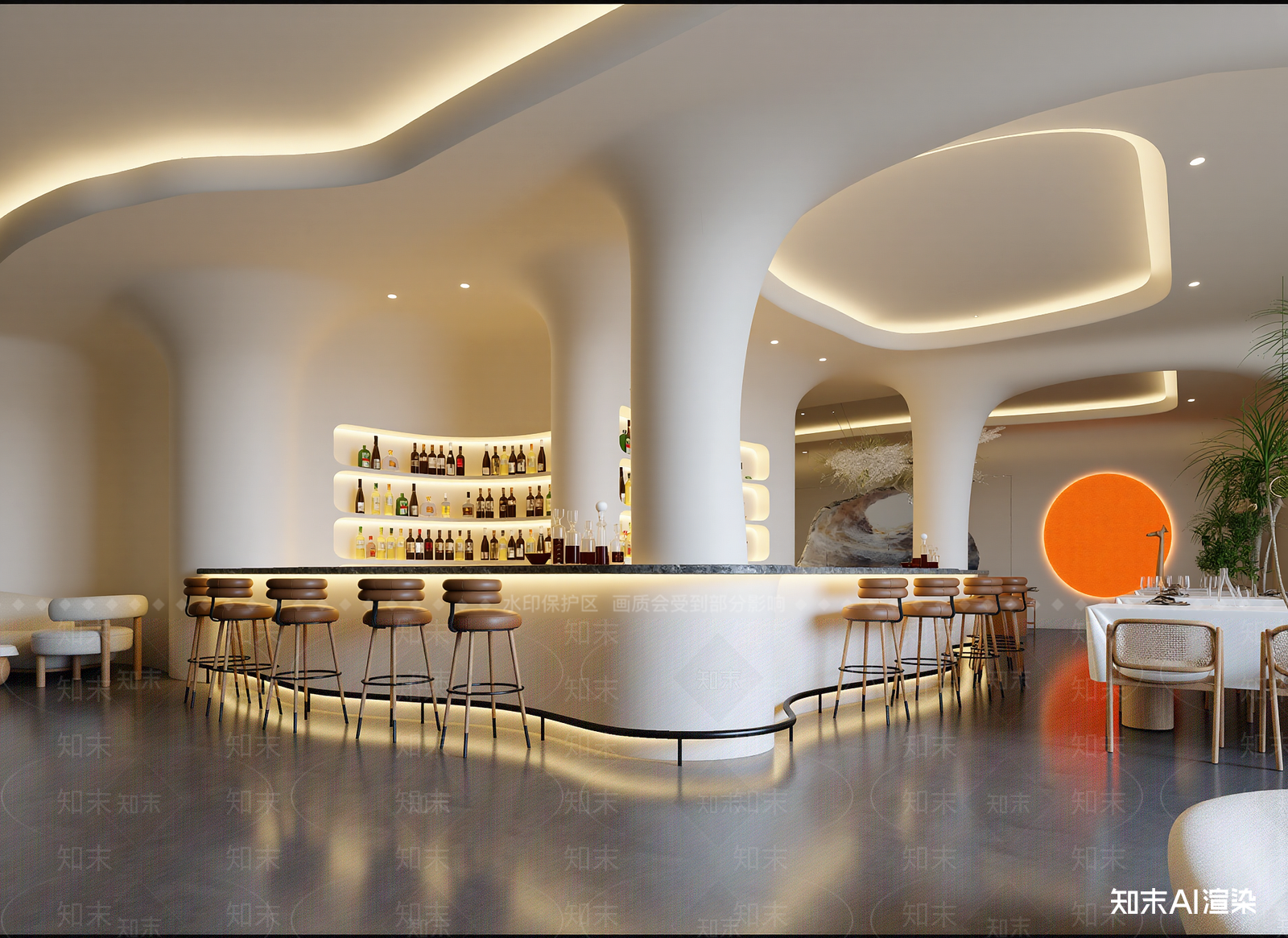 奶油酒吧3D模型下载【ID:1215006356】