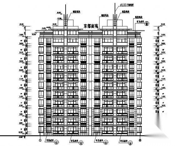 山东某十一层住宅建筑施工图cad施工图下载【ID:149573142】