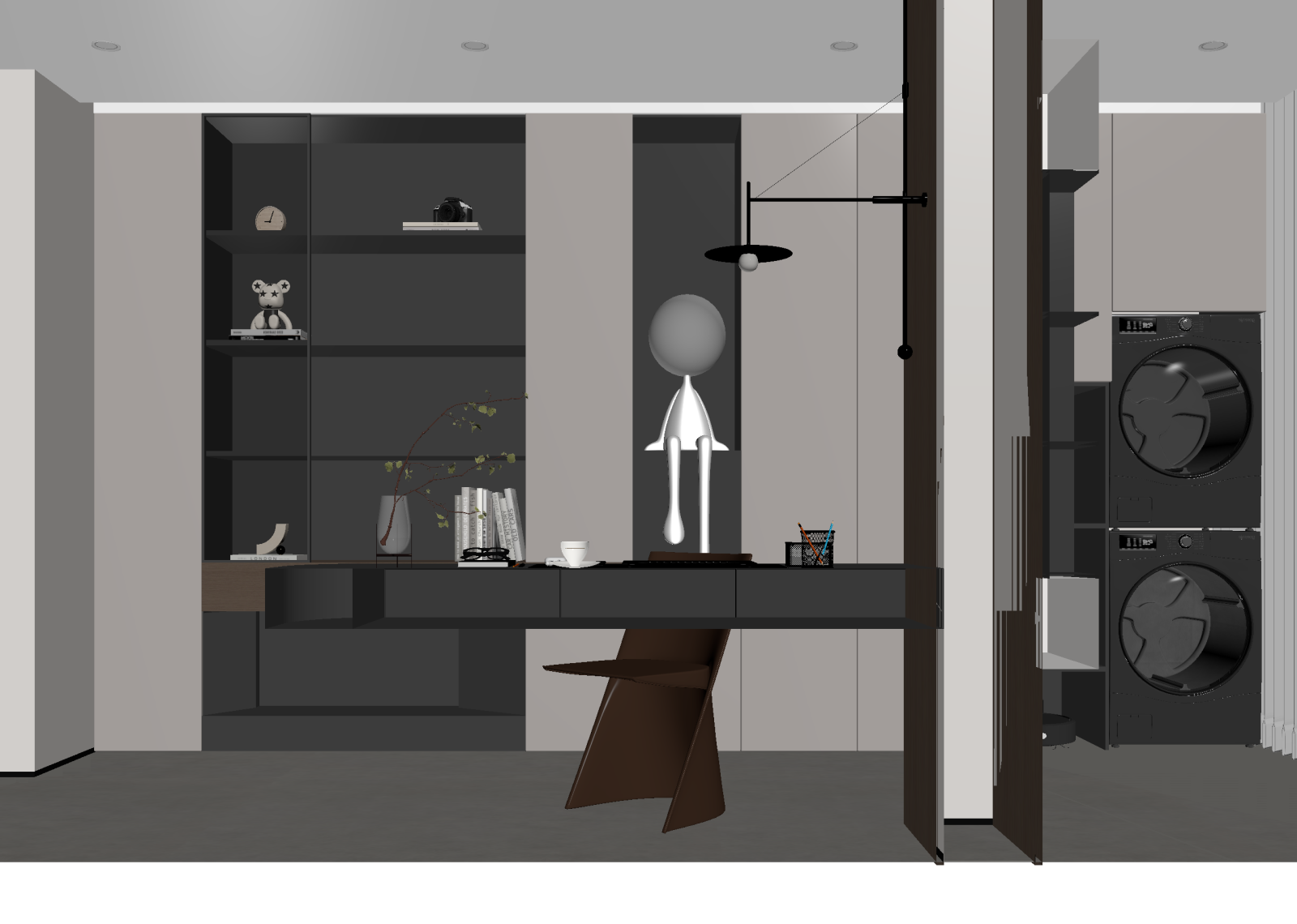 现代书房3D模型下载【ID:1214697535】