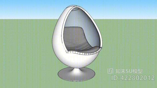 鸡蛋椅SU模型下载【ID:422802012】