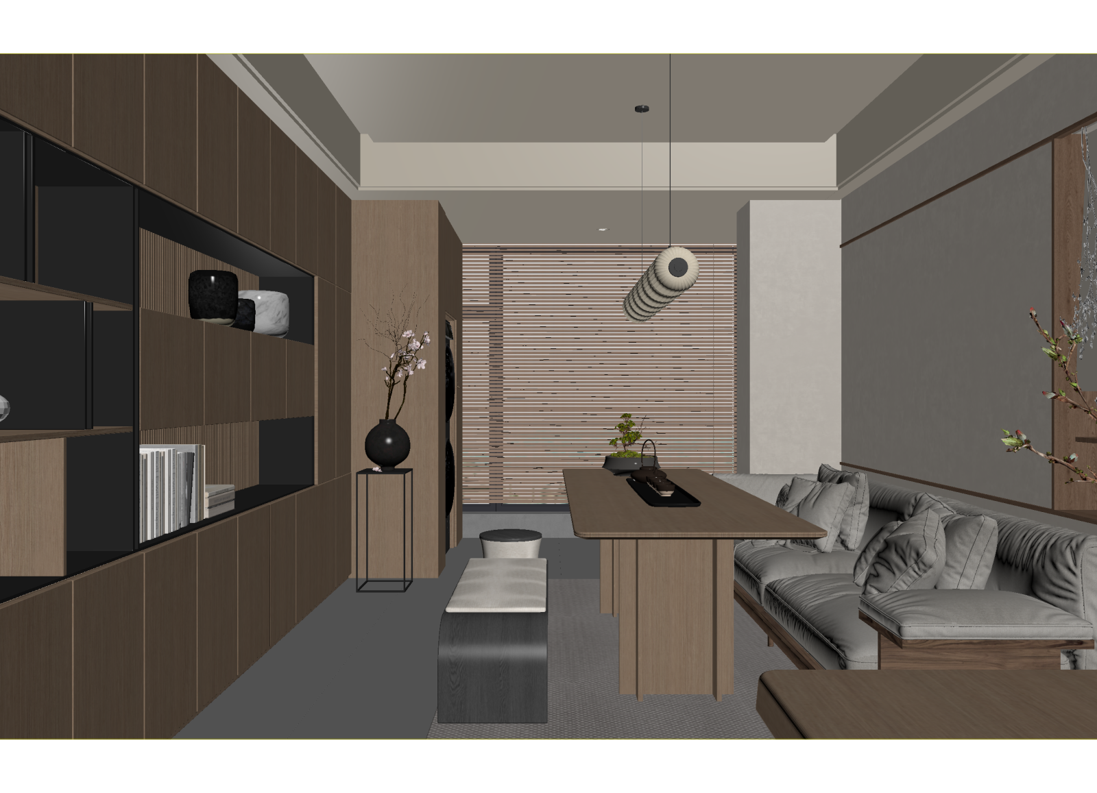 新中式茶室3D模型下载【ID:1215047325】