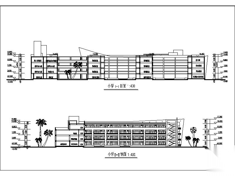 [福建]现代风格沿海36班小学建筑设计方案图纸cad施工图下载【ID:167031108】