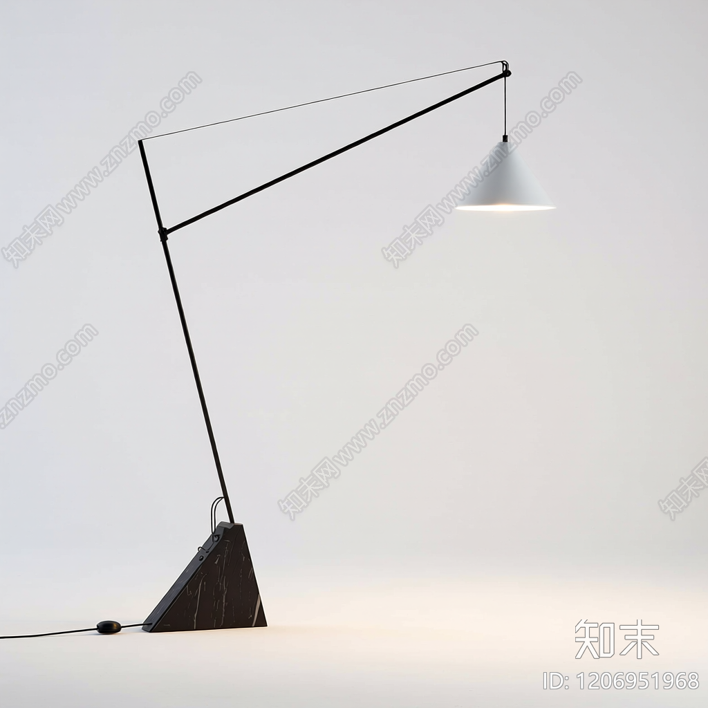 大理石底座落地灯3D模型下载【ID:1206951968】