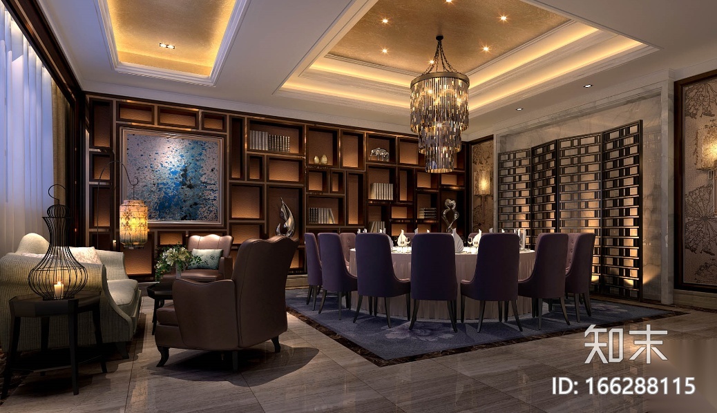[江苏]雅韵阁酒店空间设计施工图（附效果图）cad施工图下载【ID:166288115】