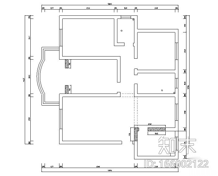 现代简约风流动光影主题别墅设计施工图（附效果图）cad施工图下载【ID:166002122】