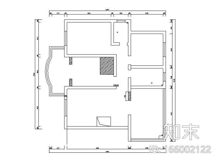 现代简约风流动光影主题别墅设计施工图（附效果图）cad施工图下载【ID:166002122】