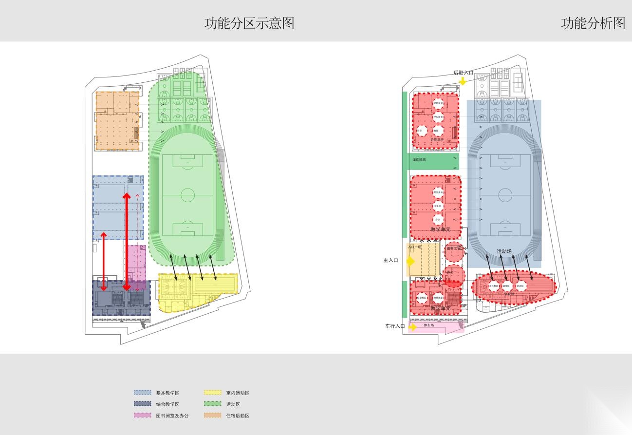 [广东]高级中学建筑方案文本（现代风格）施工图下载【ID:165610180】