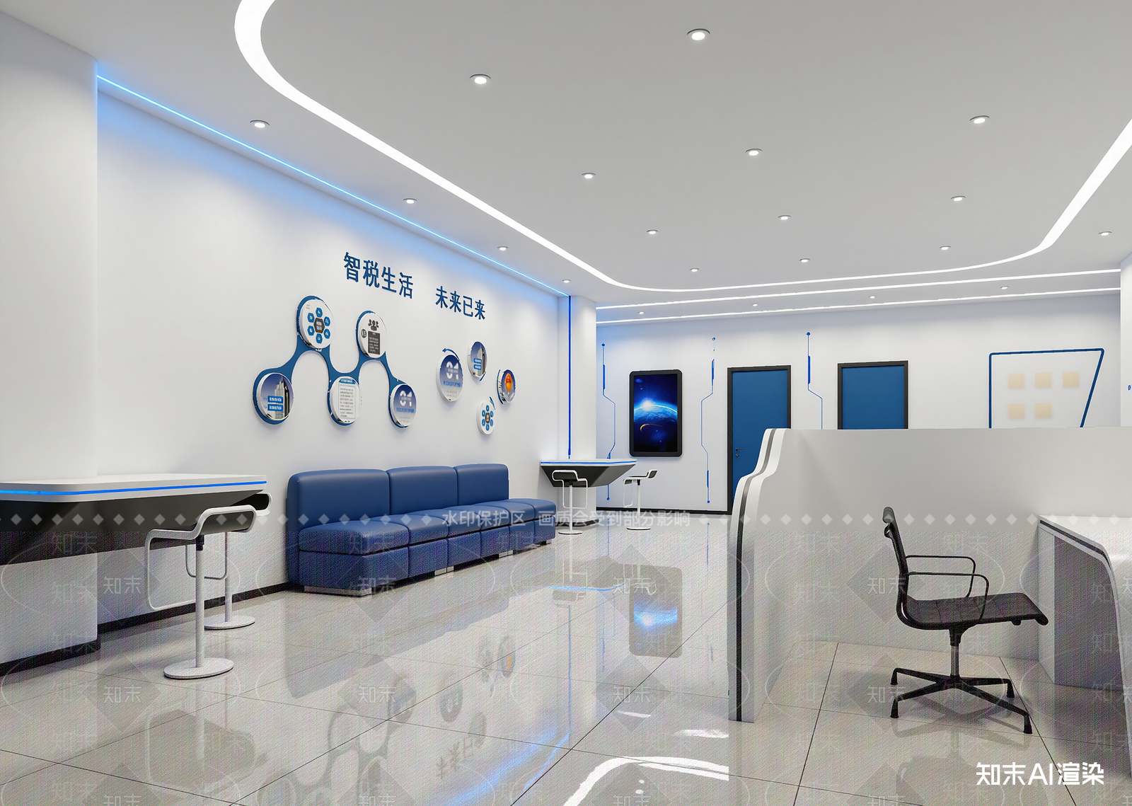 现代科技展厅3D模型下载【ID:1214571306】