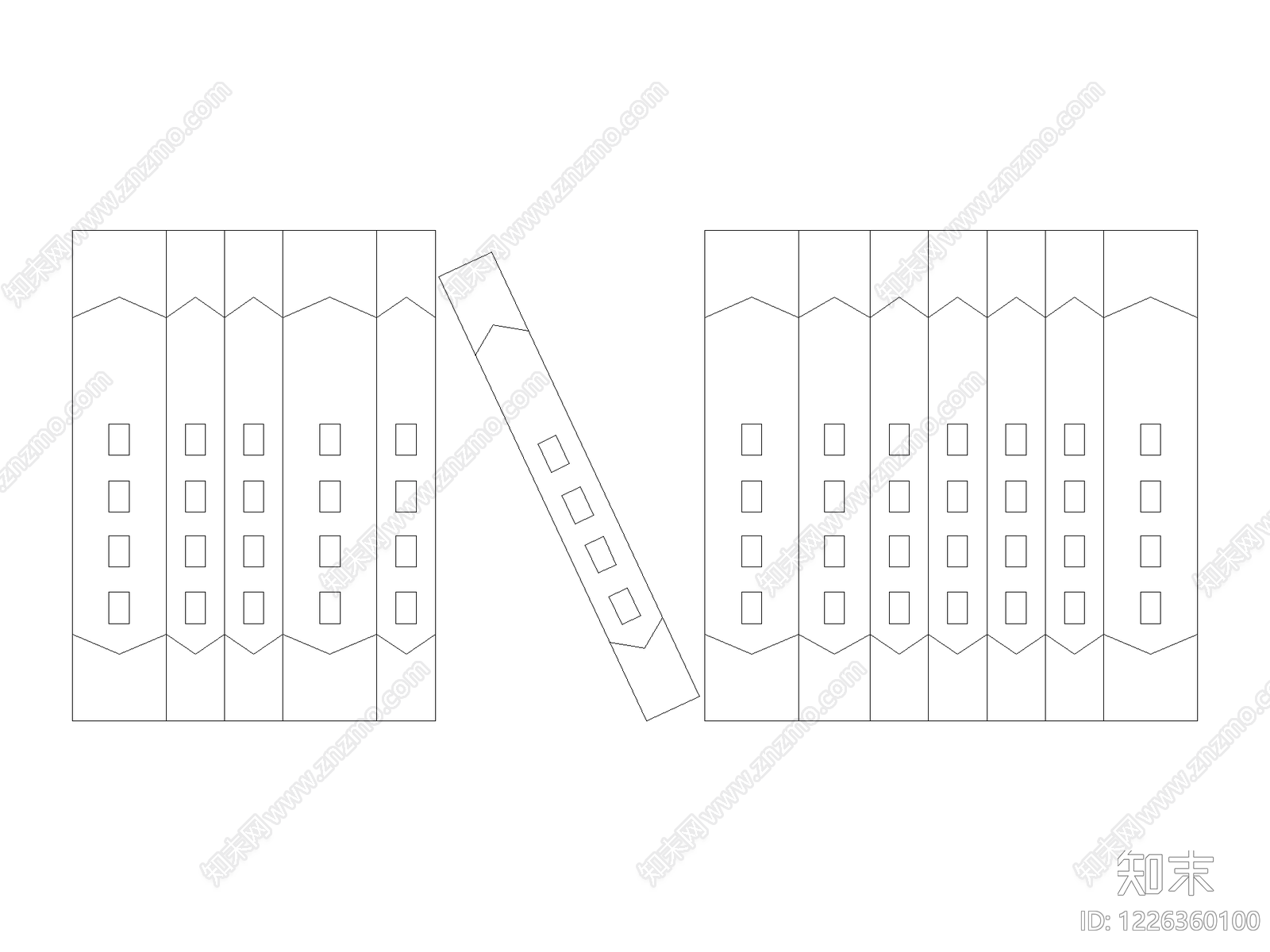 屏风隔断CAD图纸