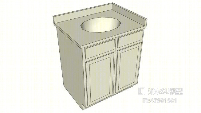 洗手台SU模型下载【ID:47801501】