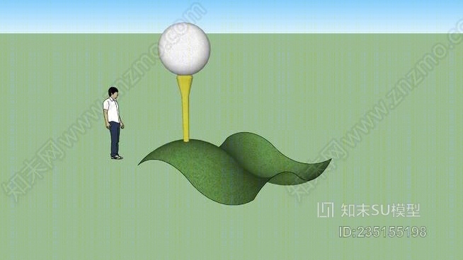 高尔夫球杆SU模型下载【ID:235155198】