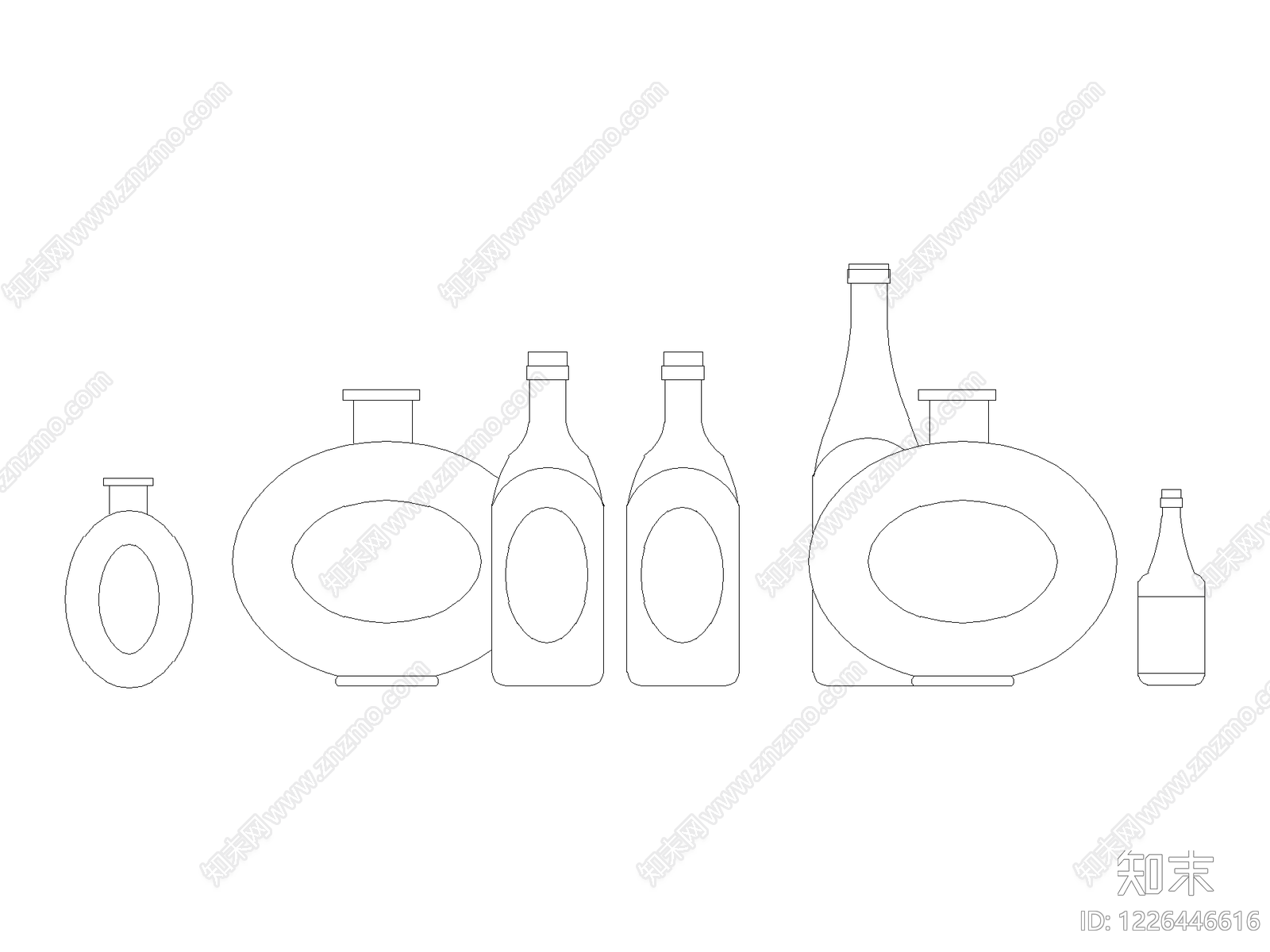 现代摆件CAD图纸