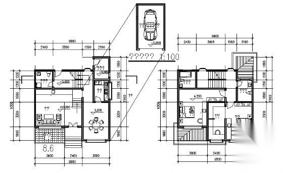 某三层小别墅建筑方案图cad施工图下载【ID:149920170】