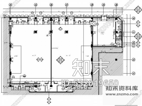 施工图广东豪华主题酒店宴会厅装修CAD竣工图cad施工图下载【ID:532019650】