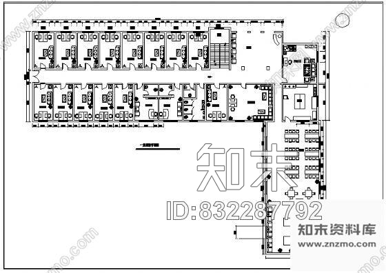 图块/节点某办公楼装修平面图施工图下载【ID:832287792】