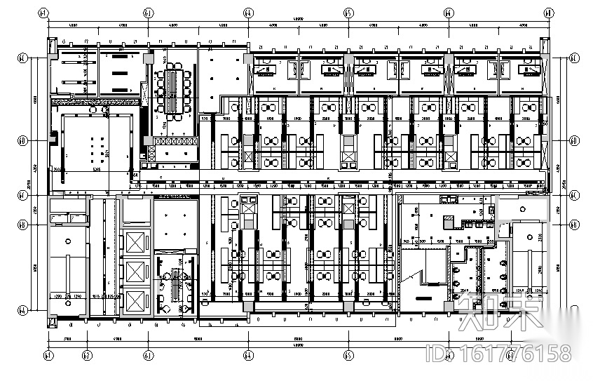 民发办公楼设计施工图（附效果图+材料表）cad施工图下载【ID:161776158】