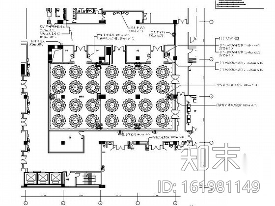 [长沙]知名酒店小宴会厅施工图cad施工图下载【ID:161981149】