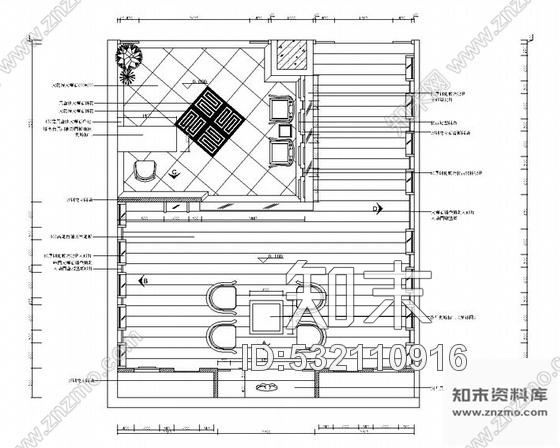 某地板展厅平面图cad施工图下载【ID:532110916】