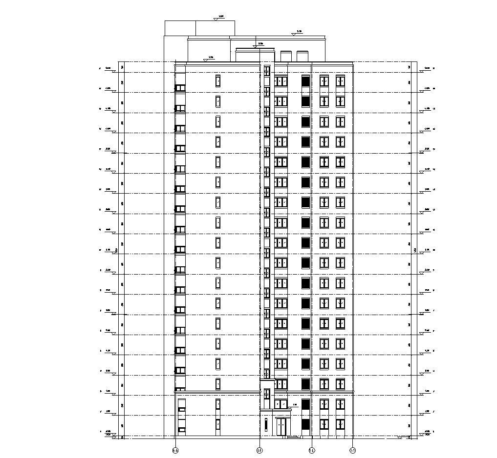 [上海]公共租赁住宅区建筑施工图设计（CAD）cad施工图下载【ID:149862151】