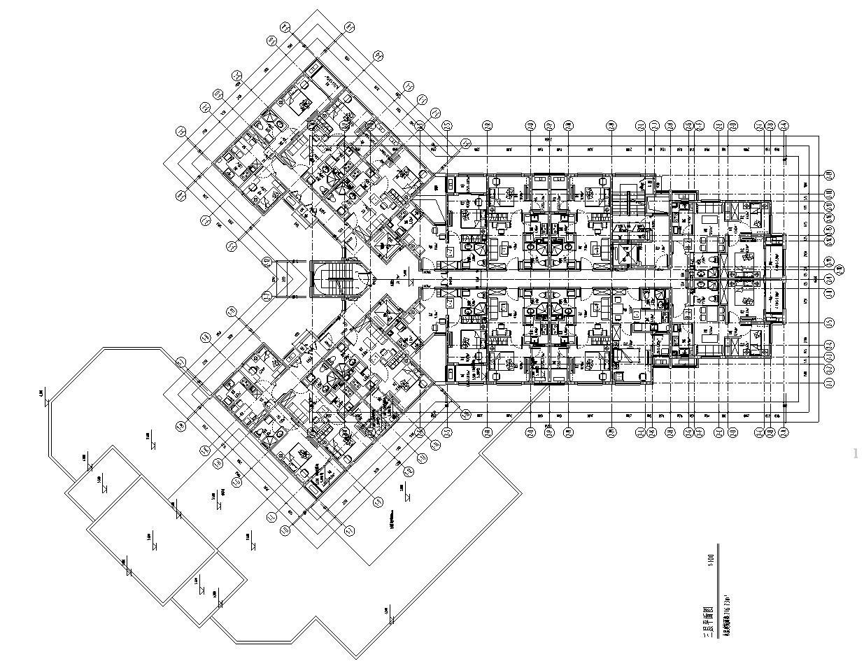 [上海]公共租赁住宅区建筑施工图设计（CAD）cad施工图下载【ID:149862151】