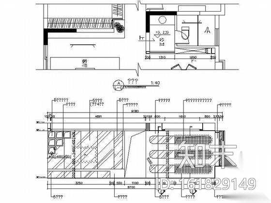 [江苏]清新现代风格两居室样板间装修施工图（含效果）cad施工图下载【ID:161829149】