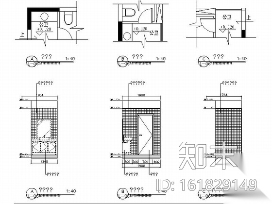 [江苏]清新现代风格两居室样板间装修施工图（含效果）cad施工图下载【ID:161829149】