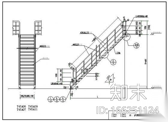 某设计院的钢梯和平台栏杆标准图集cad施工图下载【ID:166251124】