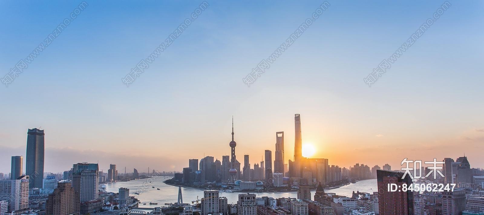 上海黄昏城市外景贴图下载【ID:845062247】