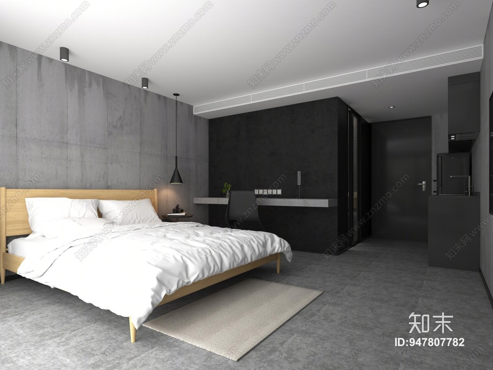 工业风单身公寓3D模型下载【ID:947807782】
