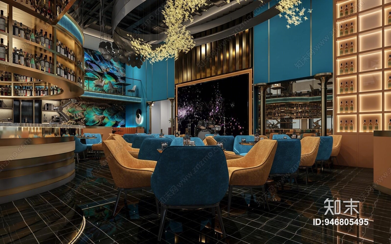 现代清吧3D模型下载【ID:946805495】