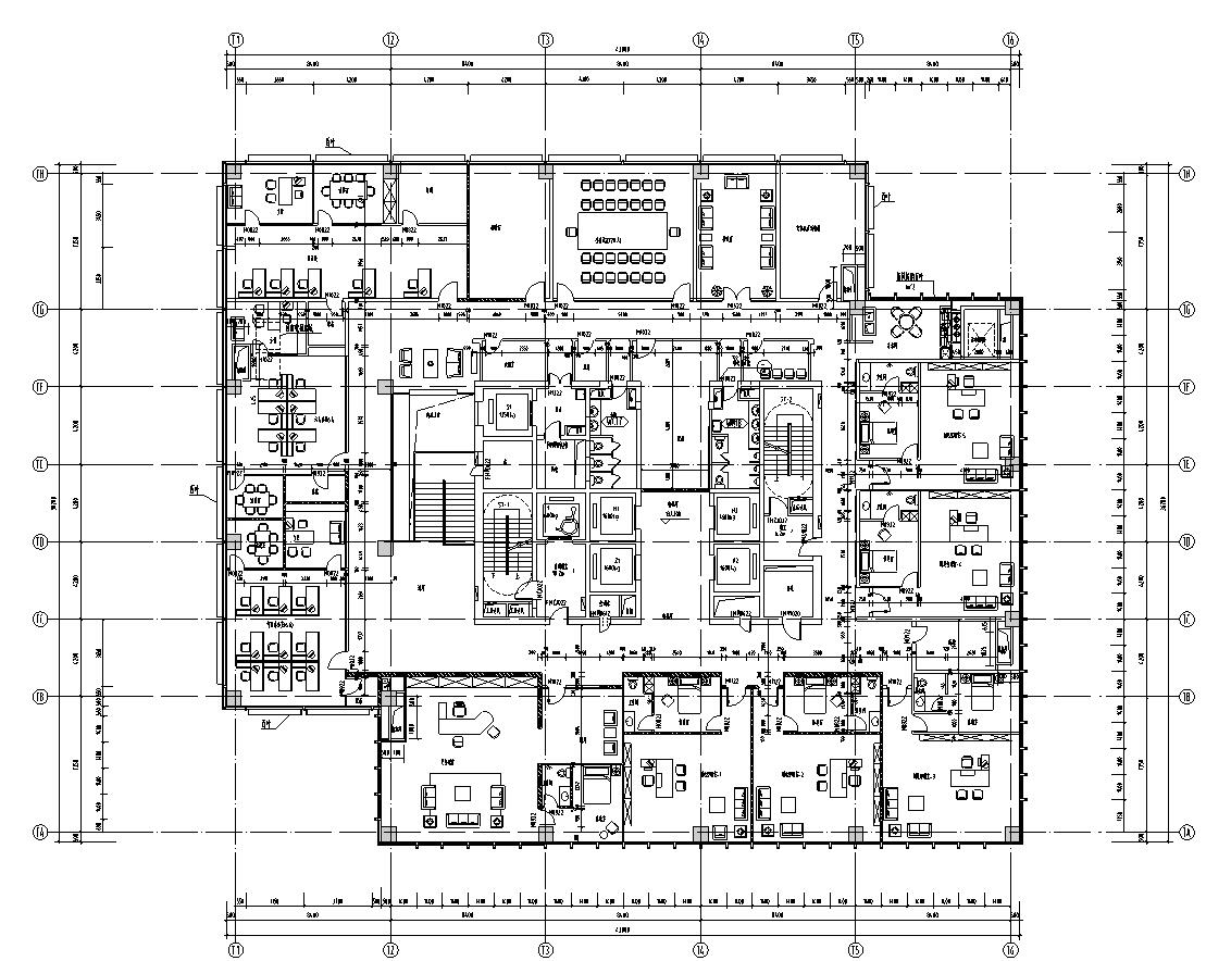 [江苏]南通行政办公楼国贸建筑施工图设计（同济大学建...cad施工图下载【ID:164873155】