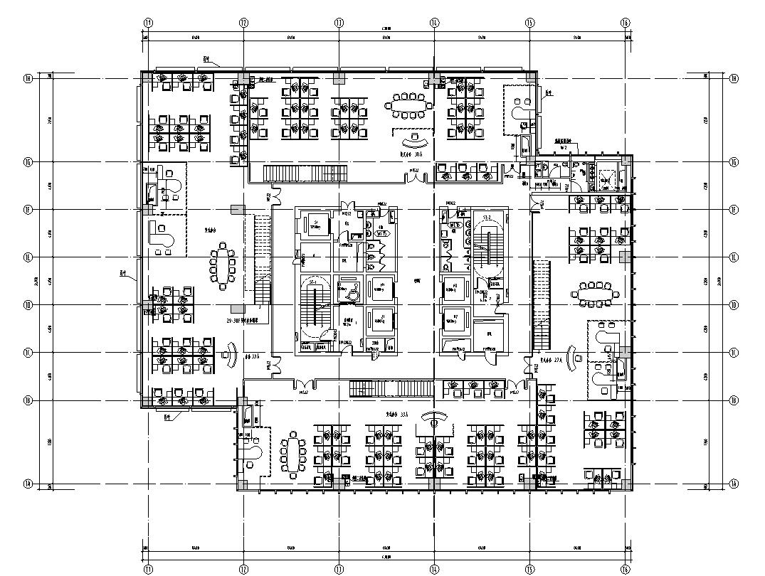 [江苏]南通行政办公楼国贸建筑施工图设计（同济大学建...cad施工图下载【ID:164873155】