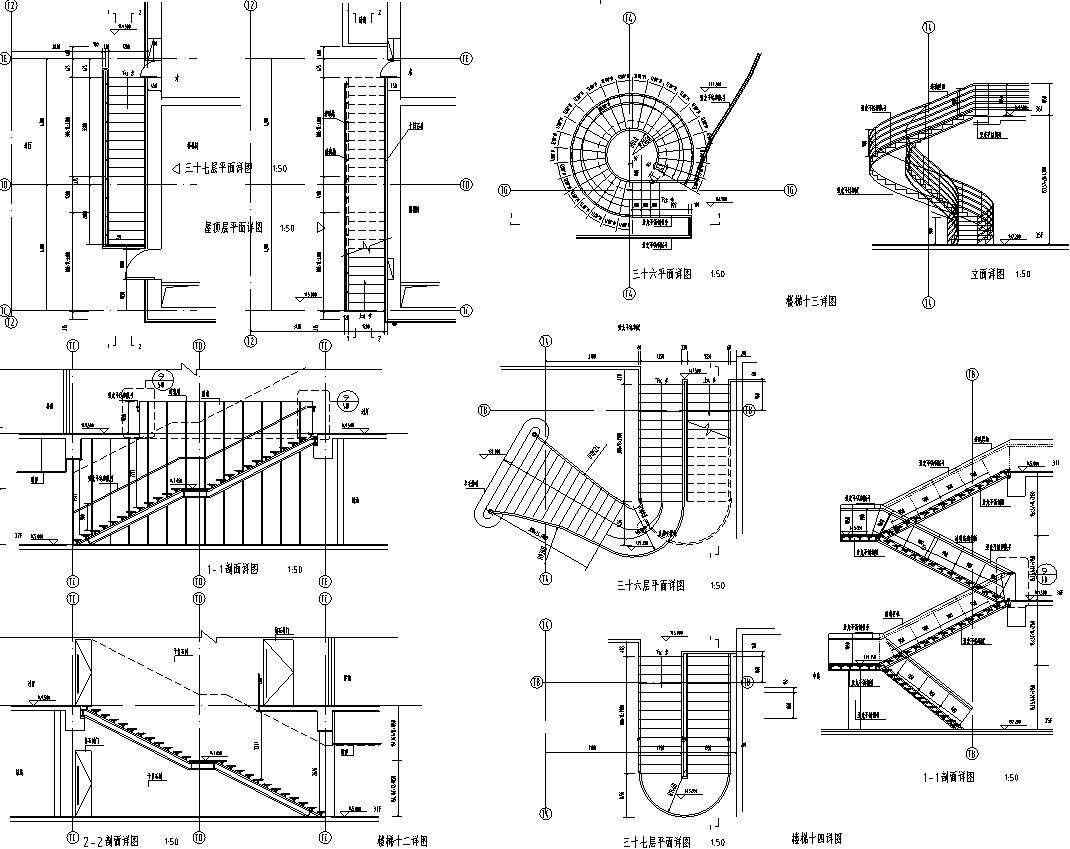 [江苏]南通行政办公楼国贸建筑施工图设计（同济大学建...cad施工图下载【ID:164873155】