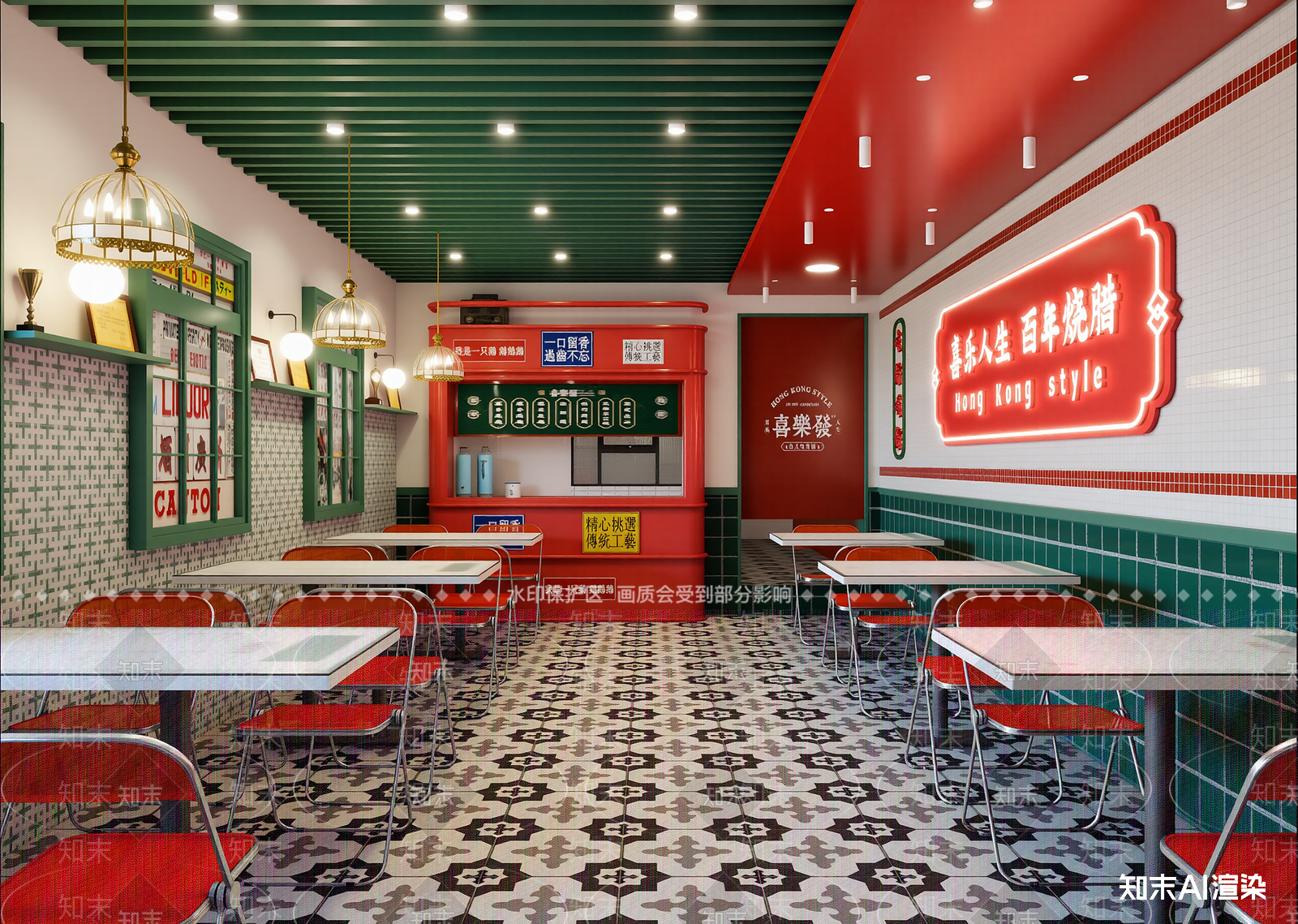 现代快餐店3D模型下载【ID:1214235327】