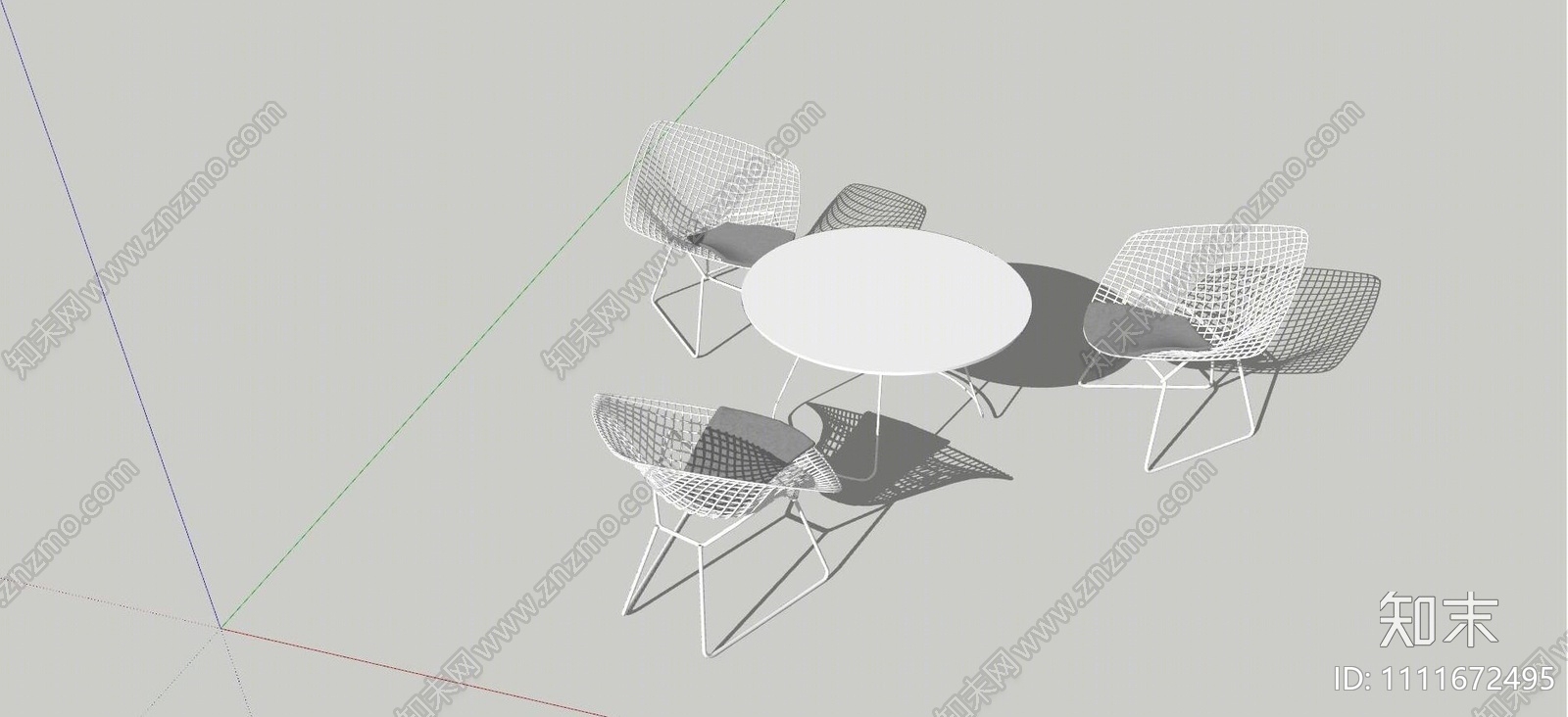 现代户外休闲桌椅SU模型下载【ID:1111672495】
