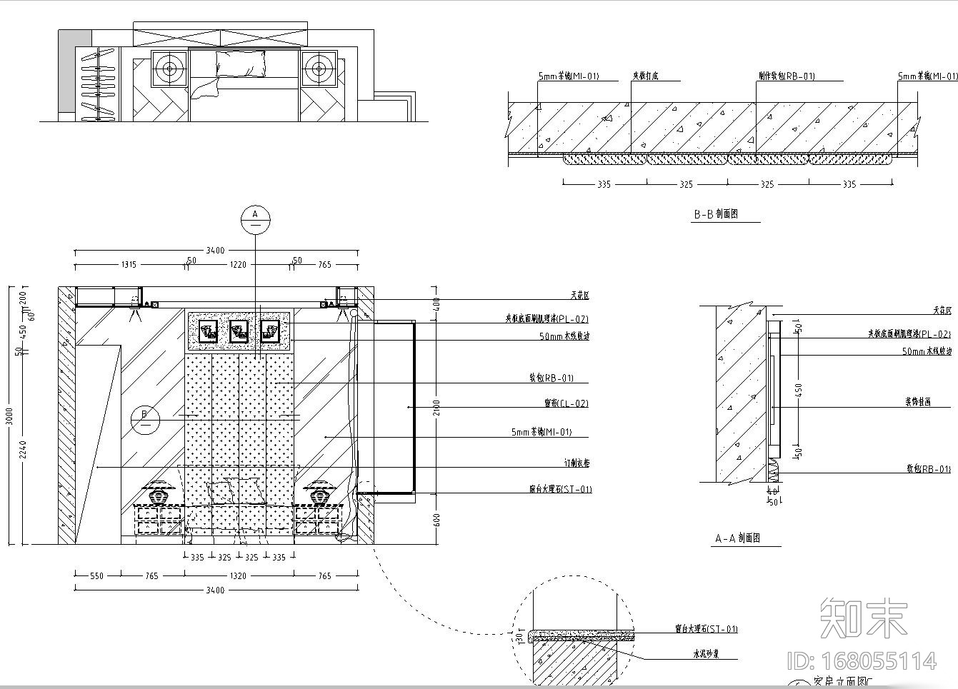 东南亚风格居住区室内施工图设计（CAD+效果图）施工图下载【ID:168055114】