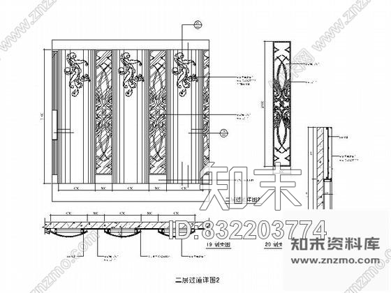 图块/节点夜总会过道装饰墙详图②cad施工图下载【ID:832203774】