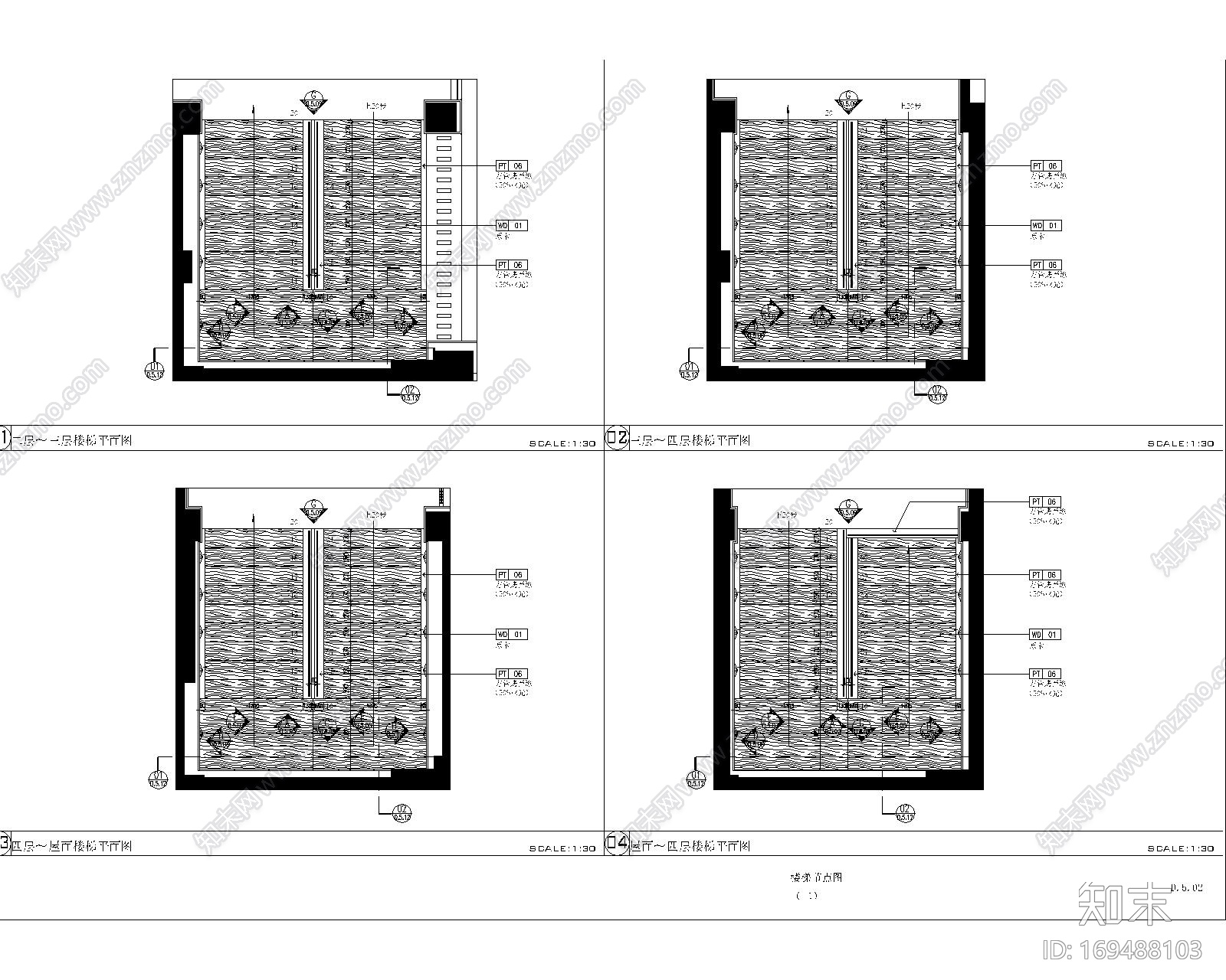 室内装修楼梯全细节施工节点施工图下载【ID:169488103】