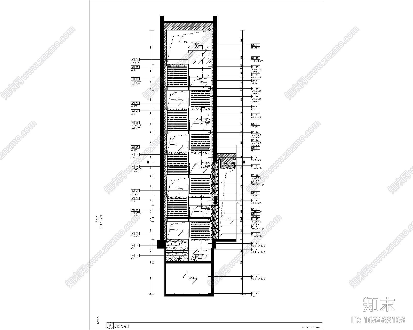 室内装修楼梯全细节施工节点施工图下载【ID:169488103】