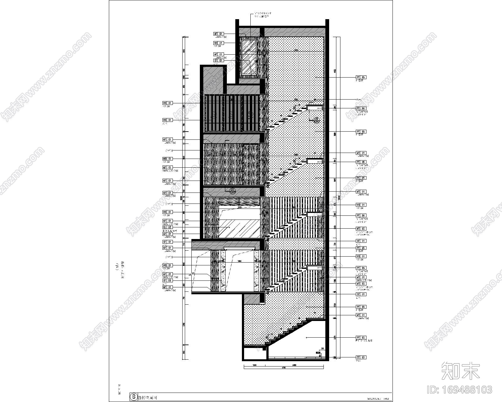 室内装修楼梯全细节施工节点施工图下载【ID:169488103】