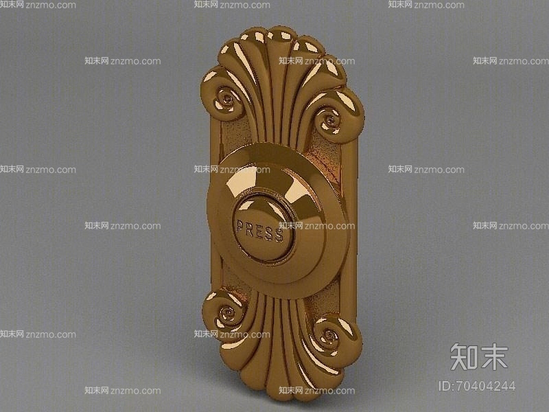 金色铁艺门铃3D模型下载【ID:70404244】