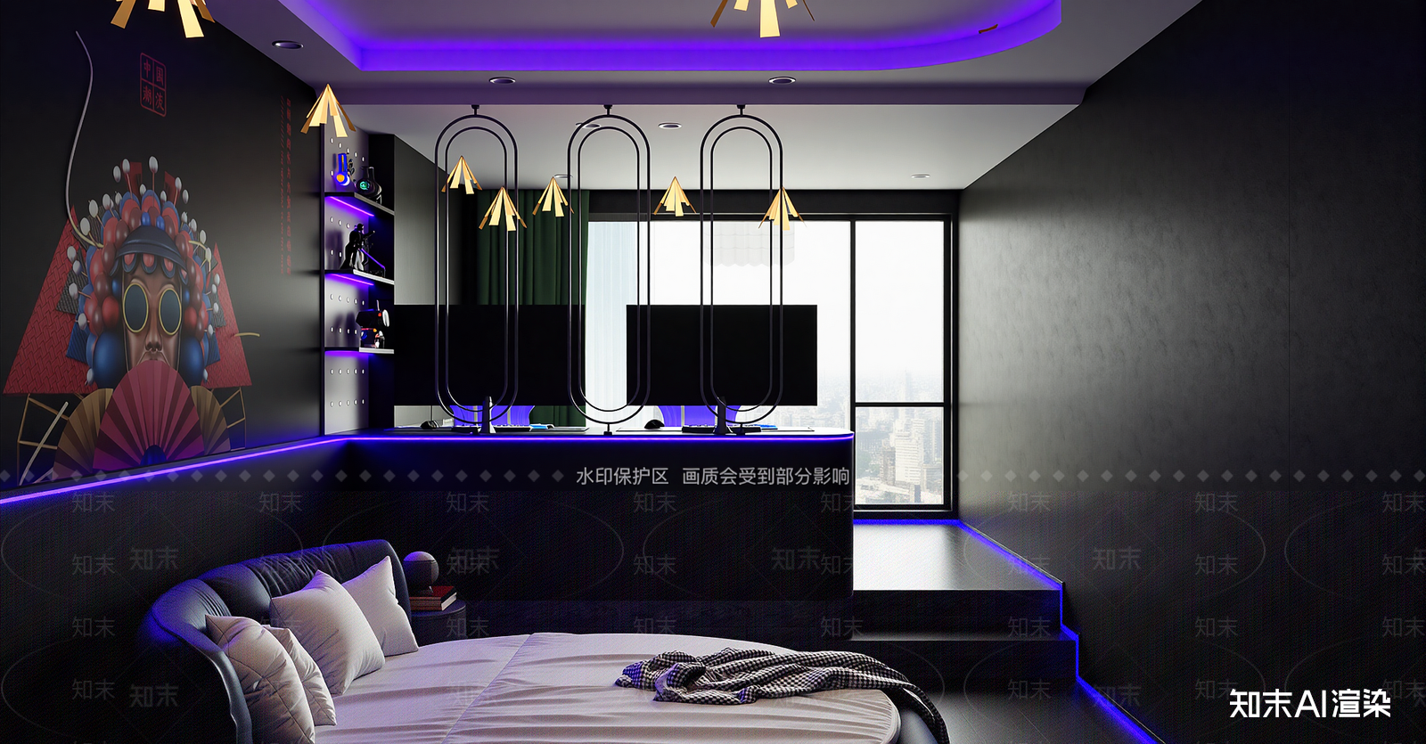 现代酒店客房SU模型下载【ID:1215957108】