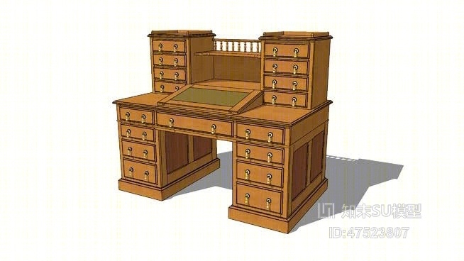 办公桌SU模型下载【ID:918162675】