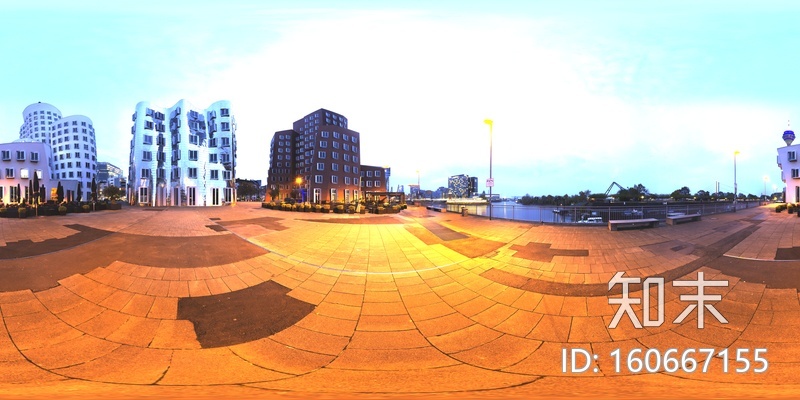 室外城市夜景HDR全景贴图贴图下载【ID:160667155】