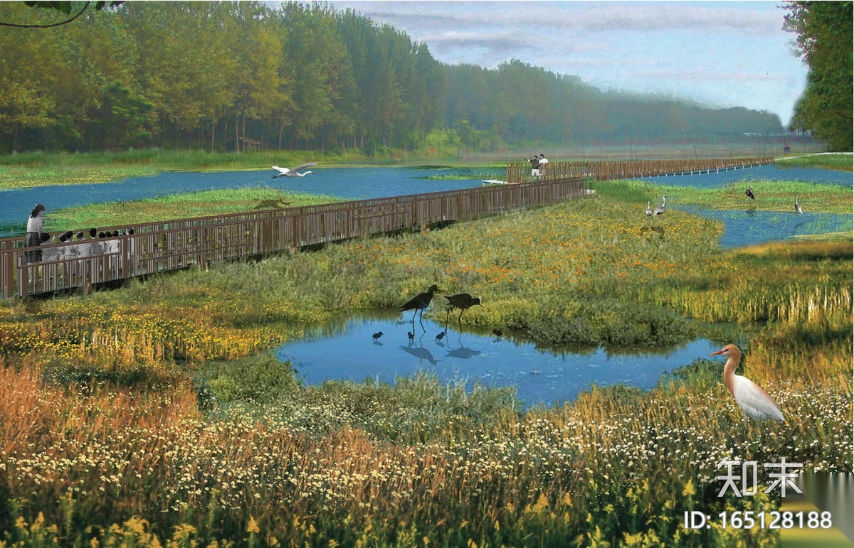 [山东]本土特色湿地公园田园区景观深化方案cad施工图下载【ID:165128188】