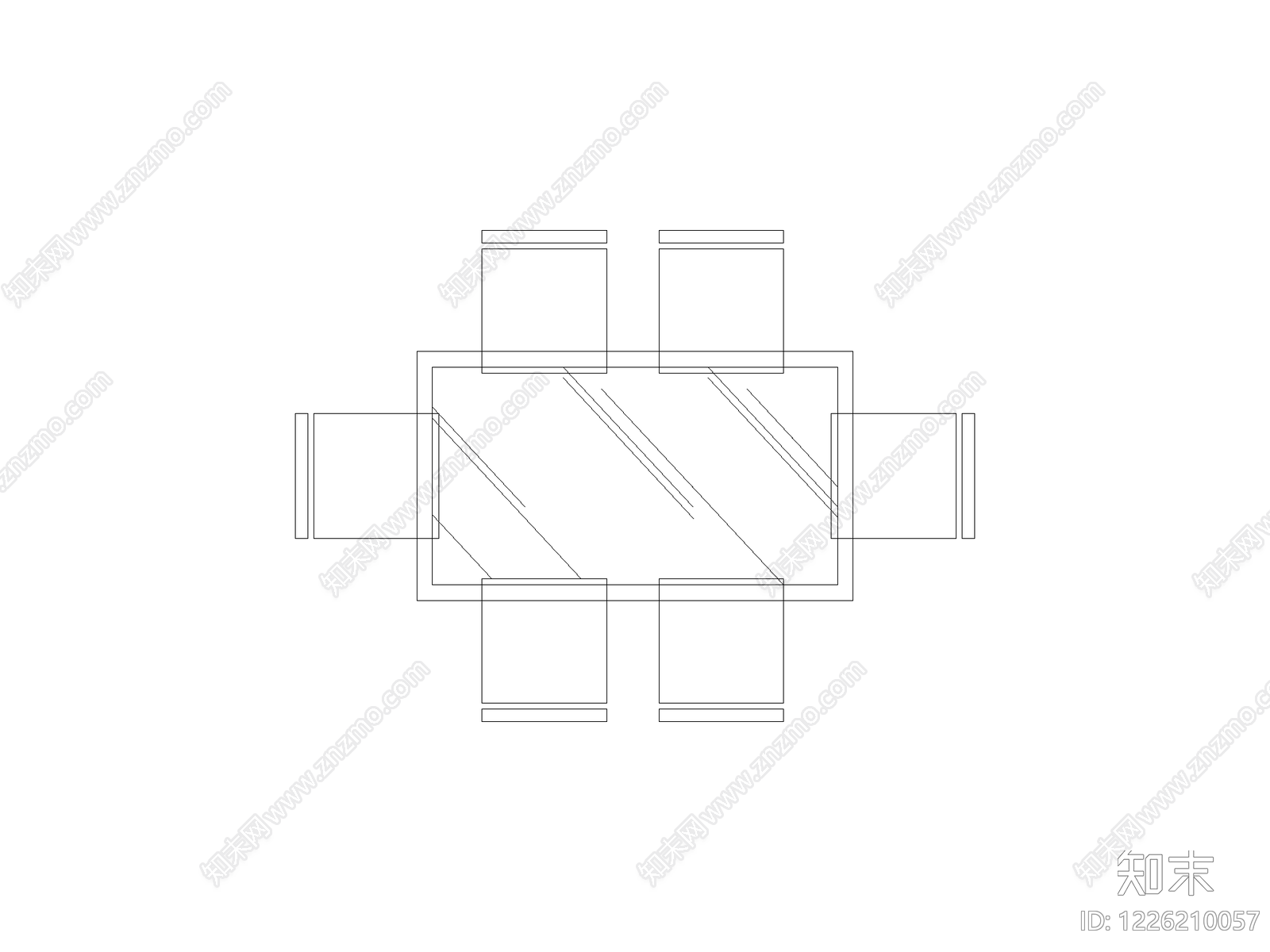 桌椅cad施工图下载【ID:1226210057】