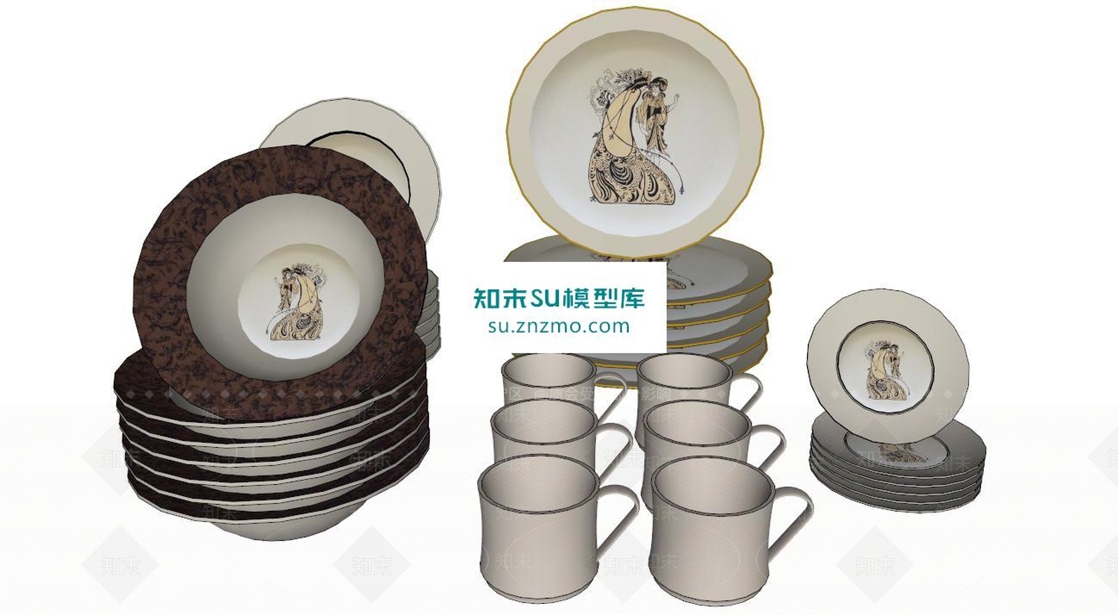 瓷器SU模型下载【ID:160655104】