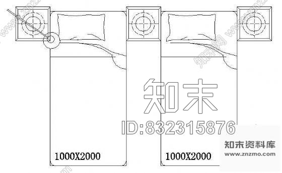 图块/节点床平面CAD图块5cad施工图下载【ID:832315876】