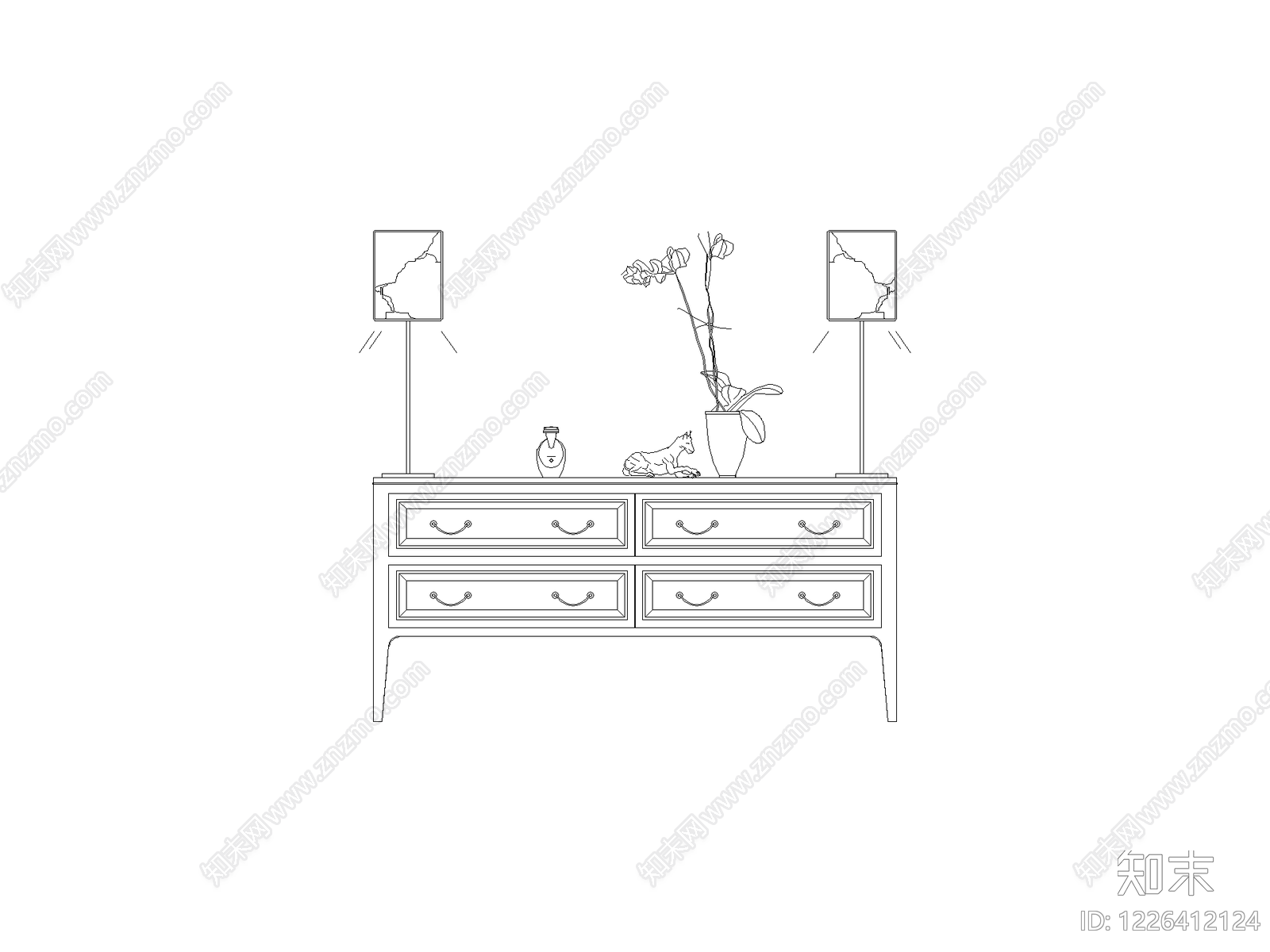 柜子平立面cad施工图下载【ID:1226412124】