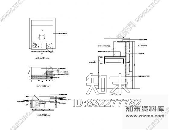 图块/节点商场收银台详图施工图下载【ID:832277782】